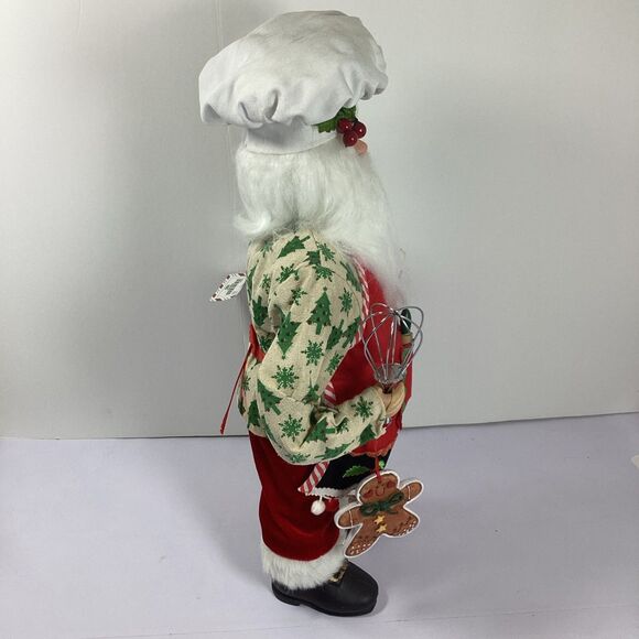 North Pole Santa Chef Gingerbread Figure Christmas Kitchen Decor Baker 19" - Picture 9 of 11